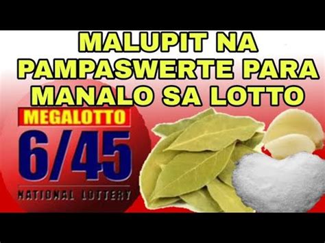 MALUPIT NA PAMPASWERTE PARA MANALO SA .